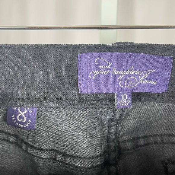 NYDJ Size 10 Lift Tuck Straight Leg Gemstone Gems Jeans High Rise Tummy Control - Picture 7 of 11